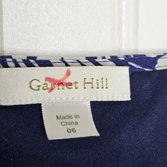 Garnet Hill 100% Silk Abstract Floral Shift Dress Size 6 Casual Vacation Summer - Picture 7 of 11